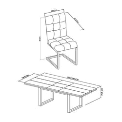 Tivoli Dark Oak Dining Set by Bentley Designs