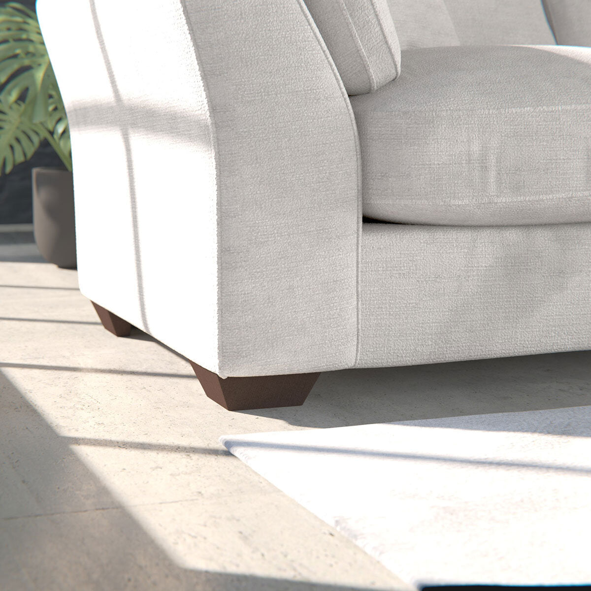 Selsey Beige Fabric 3-Seater Sofa