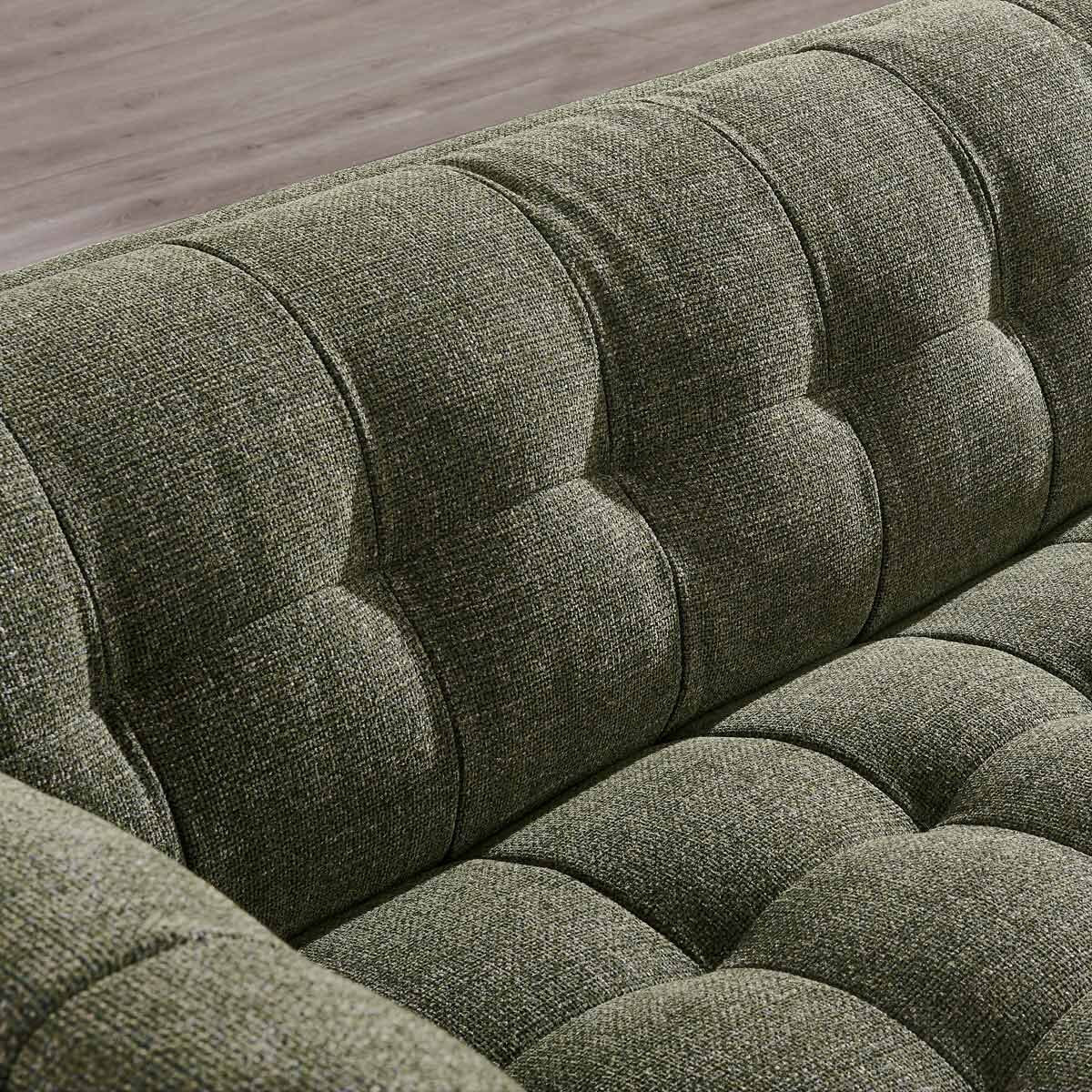 Isla Green Fabric 2-Seater Sofa