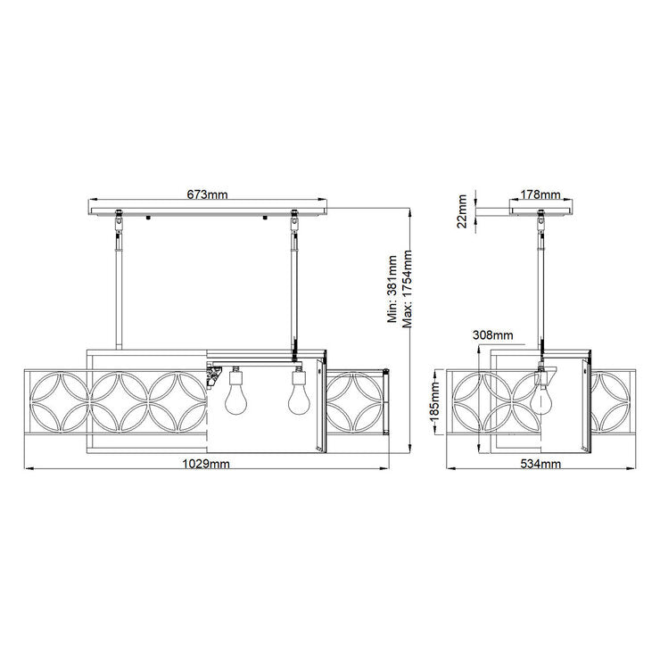Feiss Remy Pendant 4 Light