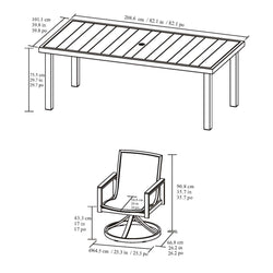 Agio Maricopa 7-Piece Sling Dining Set