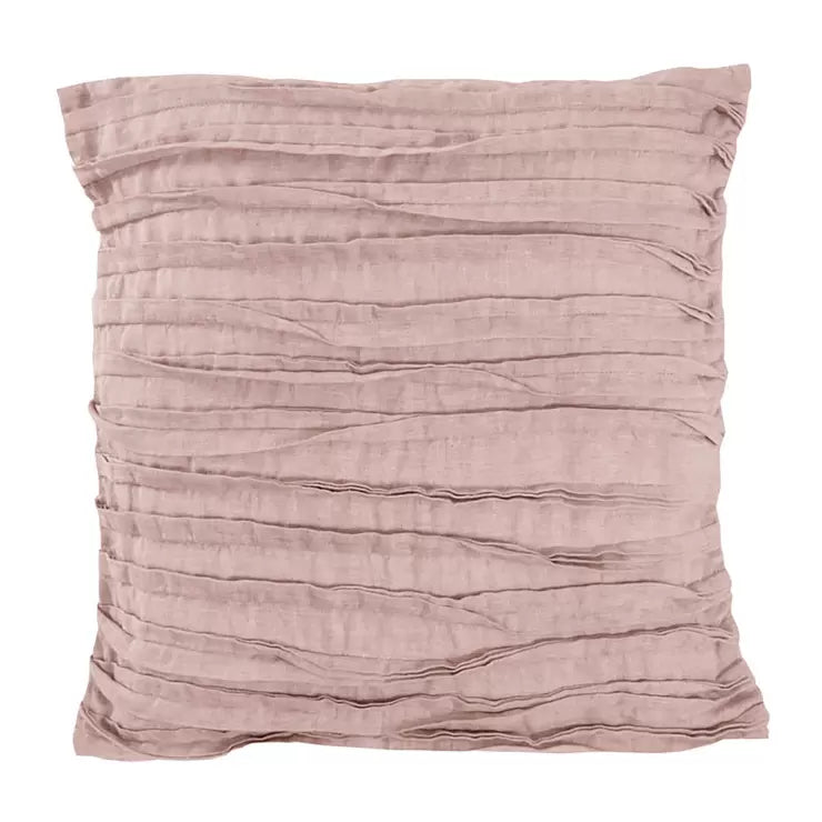Lazy Linen 100% Washed Linen Cushion pink