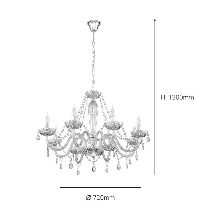 Eglo Basilano 8 Light Chandelier