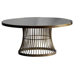 Gallery Chester Glass Top Coffee Table in Bronze